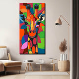 Malen nach Zahlen Kunst Malerei Giraffe Portrait farbig