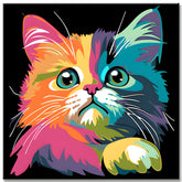 Malen nach Zahlen Bunte KatzenKunst