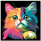 Malen nach Zahlen Bunte KatzenKunst