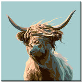 Malen nach Zahlen Highland Hochland Rind Porträt