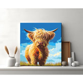 Malen nach Zahlen Highland Hochland Rind Portrait