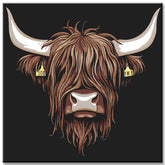 Malen nach Zahlen Highland Hochland Rind Kopf
