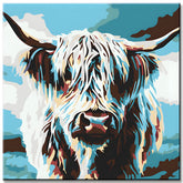 Malen nach Zahlen Highland Hochland Rind Kunstbild