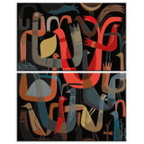 Malen nach Zahlen Abstrakte Kunst von Vögel 2-teilig Versand aus DE