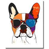 Malen nach Zahlen Abstrakte Kunst Bulldogge