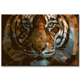 Malen nach Zahlen Polygon Art Tiger