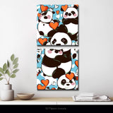 Malen nach Zahlen Panda Liebe 2-teilig