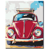 Malen nach Zahlen Retro Auto VW Käfer