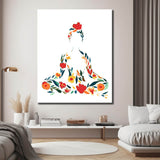 Malen nach Zahlen Yoga Meditation Aquarell Blumen