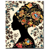 Malen nach Zahlen Afrofrau mit Haarschmuck