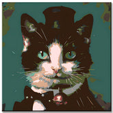 Malen nach Zahlen Kreativkunst Katze im Smoking