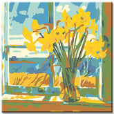 Malen nach Zahlen Narzissen im Fenster