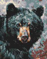 Malen nach Zahlen Schwarzer Bär I