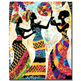 Afrikanische Kunst Bilderwand Farbenfrohe und inspirierende LeinwandBilder, 4-teilig