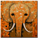 Emblem Elefanten-Gesicht - Malen nach Zahlen