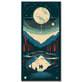 Mondnacht am Bergsee - Malen nach Zahlen