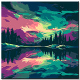 Gefrorener See - Malen nach Zahlen