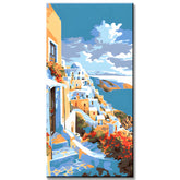 Santorini Sonnenuntergang - Malen nach Zahlen