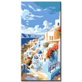 Santorini Blick auf das Meer - Malen nach Zahlen