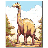 Malen nach Zahlen Dino Illustration