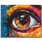 Abstrakte Kunst Augen Malen nach Zahlen