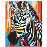 Malen nach Zahlen Tierkunst Zebra Porträt II