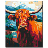 Highland-Rind - Malen nach Zahlen Tierkunst