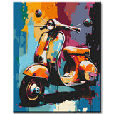 Vespa im Kunststil - Malen nach Zahlen