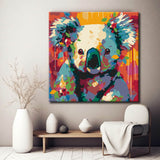 Malen nach Zahlen für Kinder: Koalabär in lebendigen Farben