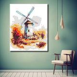 Malen nach Zahlen: Windmühle I