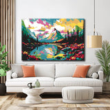 Malen nach Zahlen Alpensee im Hochgebirge