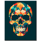 Malen nach Zahlen: Totenkopf in 3D