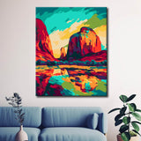 Malen nach Zahlen: Felsenküste in Farbe II