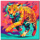 Malen nach Zahlen Leopard Abstrakt