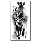 Malen nach Zahlen Schwarz-weiss Zebra