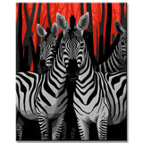 Zebra Muster - Malen nach Zahlen Kunstmalerei