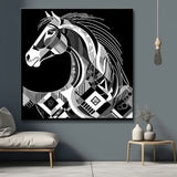 Elegante Schwarz-Weiß-Grafik - Malen nach Zahlen