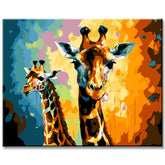 Baby-Giraffe im Afremov-Stil - Malen nach Zahlen