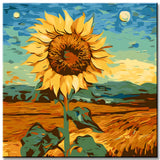 Malen nach Zahlen Sonnenblume Porträt