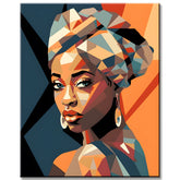 Malen nach Zahlen Kunst - Afrikanische Schönheit
