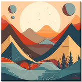 Malen nach Zahlen - Minimalistisches Landschaftsposter