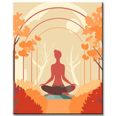 Yoga-Bild zum Ausmalen Malen nach Zahlen Kunst