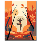 Exklusive Yoga LeinwandKunst Stilvolle und Ausdrucksstarke GaleriewandBilder, 4-teilig