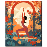 Yoga- Kunstbild zum Ausmalen Malen nach Zahlen