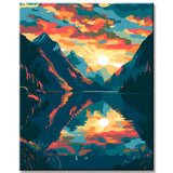 Malen nach Zahlen Magische Seenlandschaft