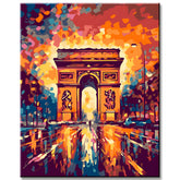 Paris Arc de Triomphe Malen nach Zahlen
