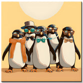 Pinguin-Posse - Malen nach Zahlen