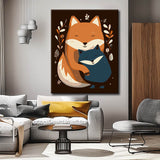 Malen nach Zahlen für Kinder Fuchsfamilie