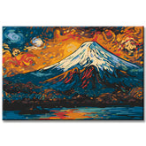 Malen nach Zahlen Mount Fuji Japan im Van Gogh Stil