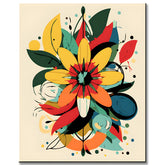 Malen nach Zahlen Moderne BlumenKunst Illustration